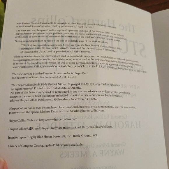 Harpercollins Study Bible : New Revised Standard Version With Apocryphal... - Picture 9 of 11